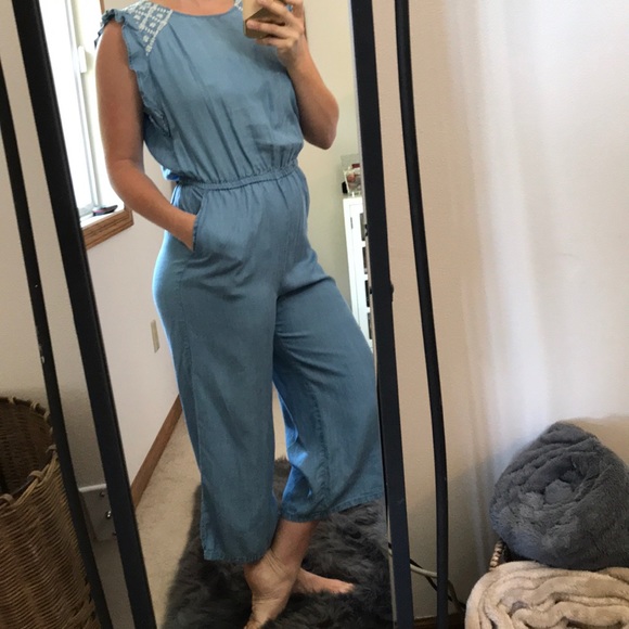 old navy chambray jumpsuit